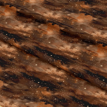 Brown Painted Galaxy Pattern 6 Quilting Cotton Fabric