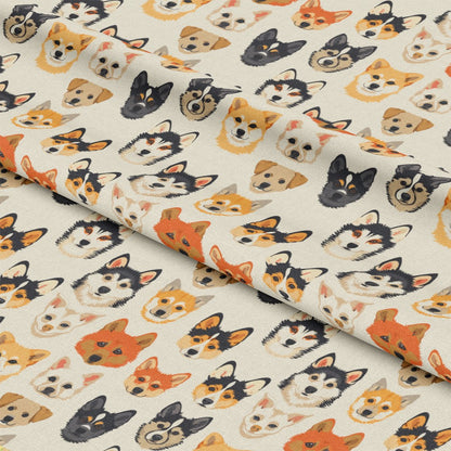 Dog Heads Pattern 8 Quilting Cotton Fabric
