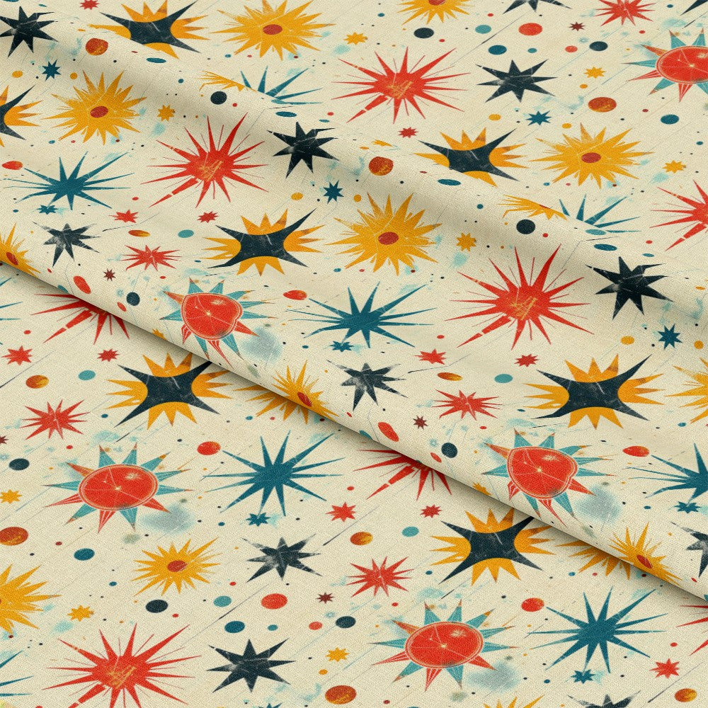 Retro Starburst Pattern 6 Quilting Cotton Fabric