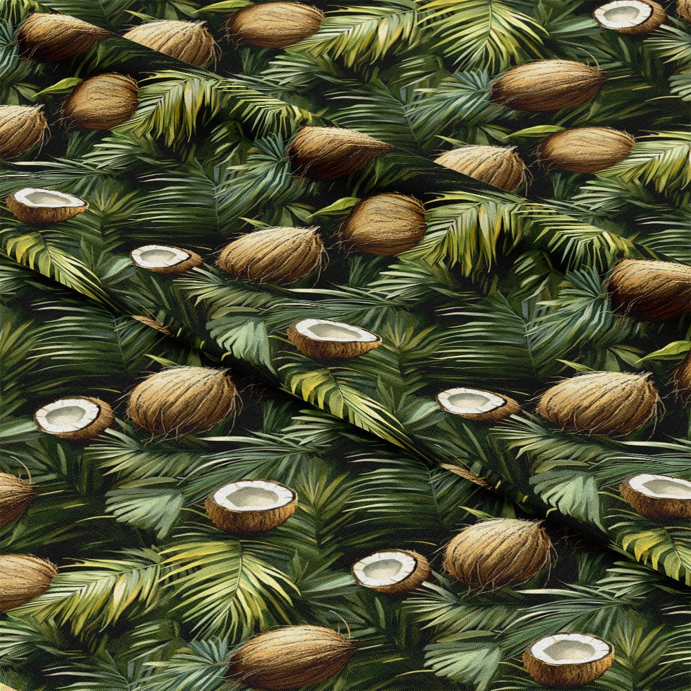 Coconut Jungle Leaves Pattern 12 Quilting Cotton Fabric