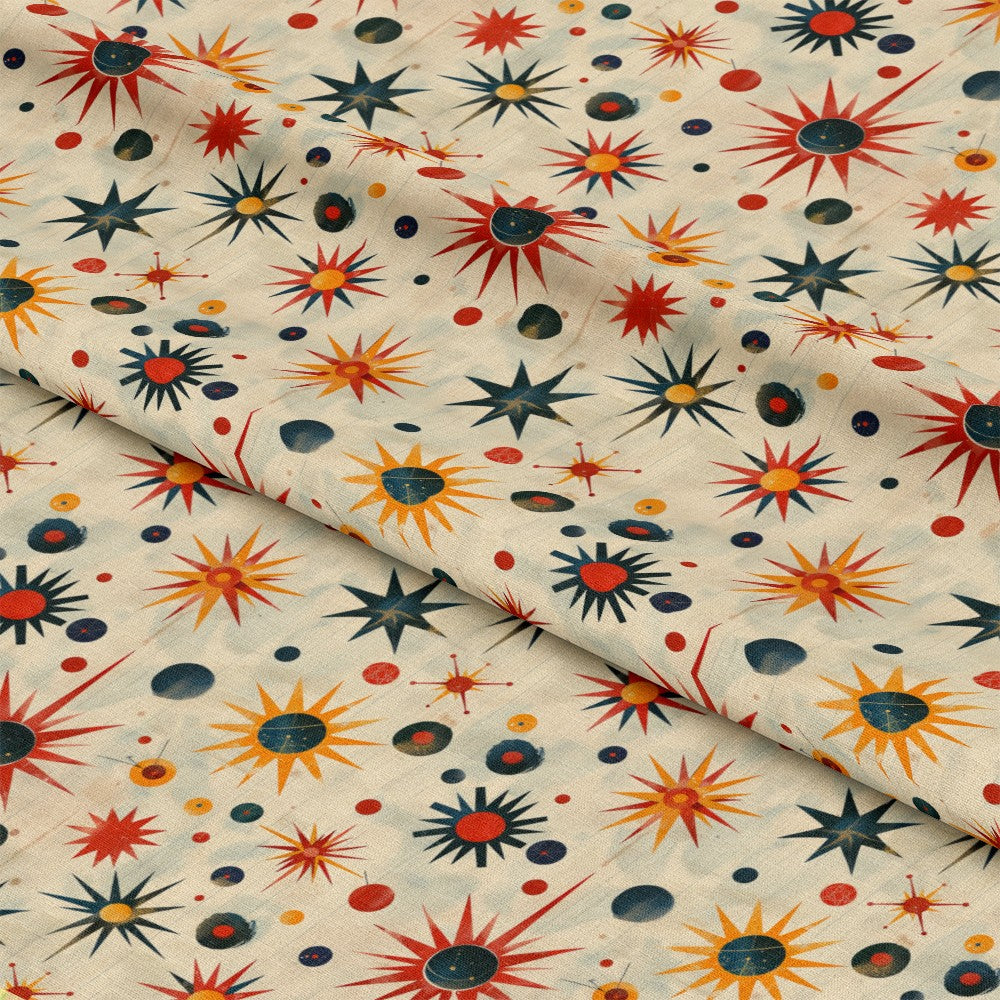 Retro Starburst Pattern 2 Quilting Cotton Fabric