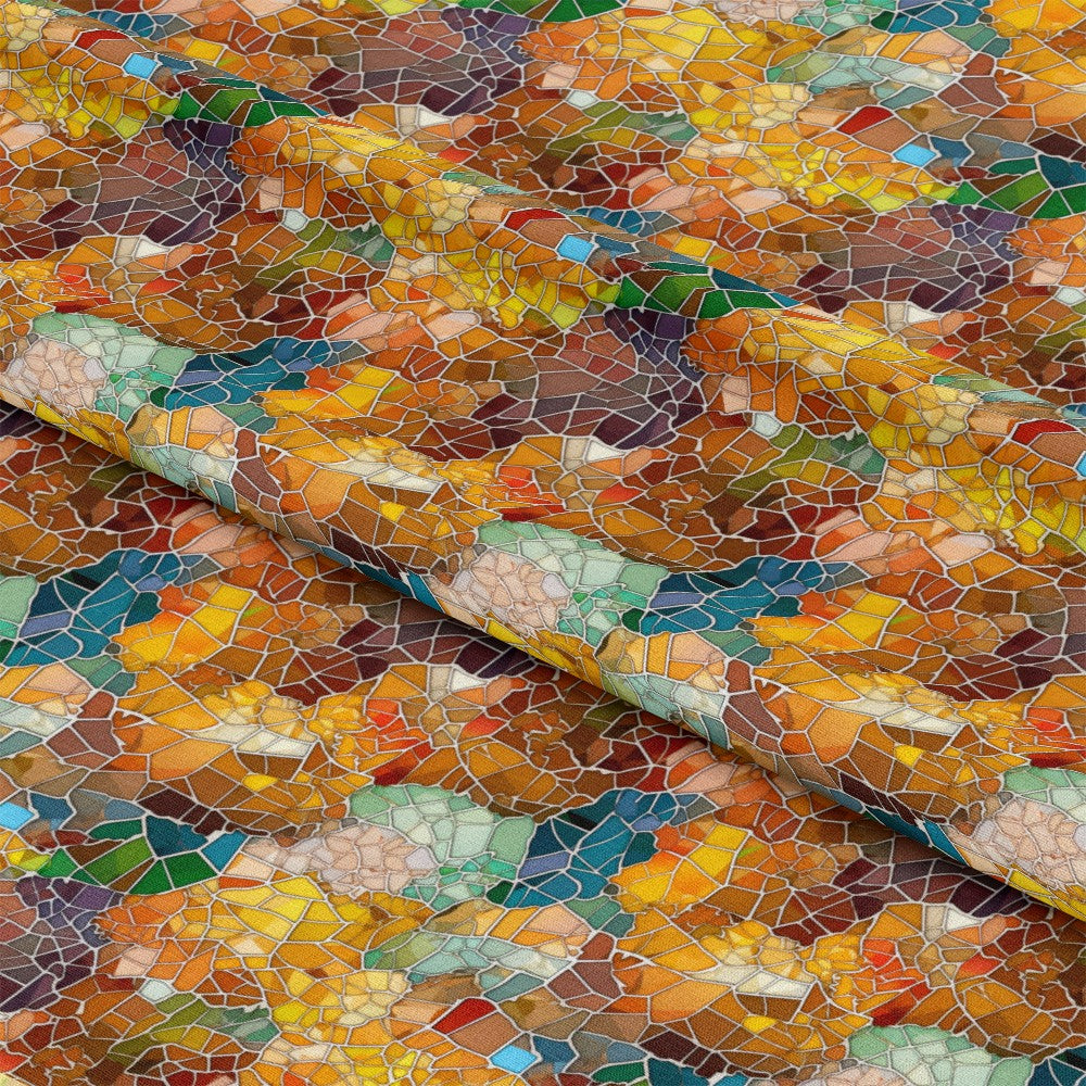 Mosaic Art Pattern 10 Quilting Cotton Fabric
