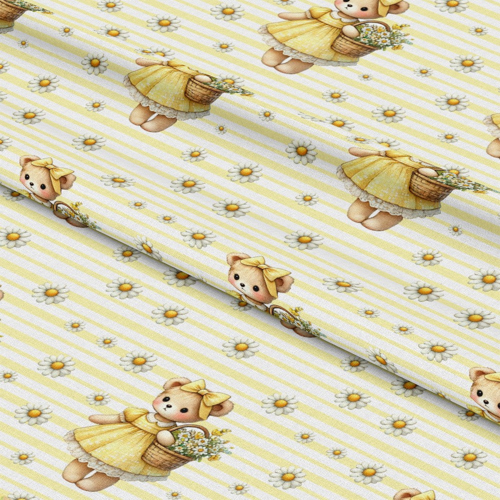 Daisy Teddy Bears Pattern 4 Quilting Cotton Fabric