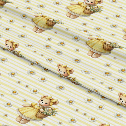 Daisy Teddy Bears Pattern 4 Quilting Cotton Fabric