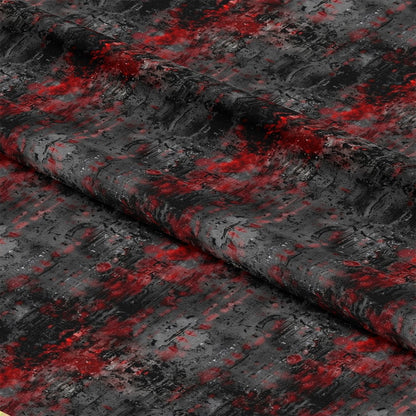 Red and Black Grunge Pattern 3 Quilting Cotton Fabric