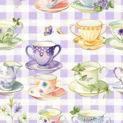 Tea Party Gingham Fat Quarter Bundle