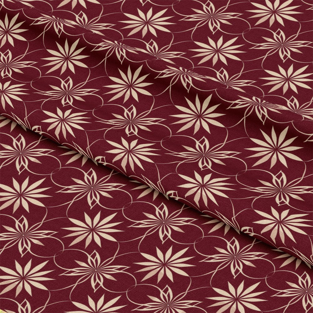 Burgundy Abstract Pattern 4 Quilting Cotton Fabric
