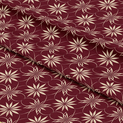 Burgundy Abstract Pattern 4 Quilting Cotton Fabric
