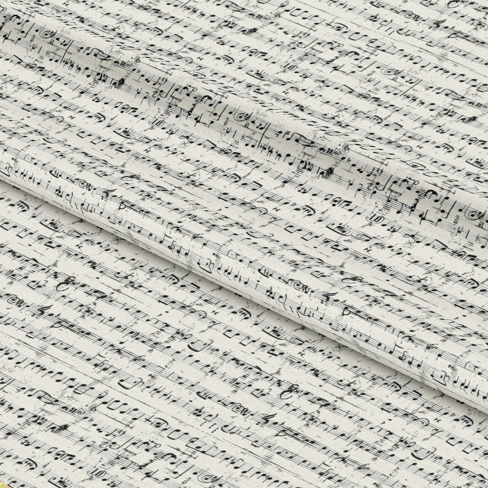 Handwritten Music Pattern 11 Quilting Cotton Fabric