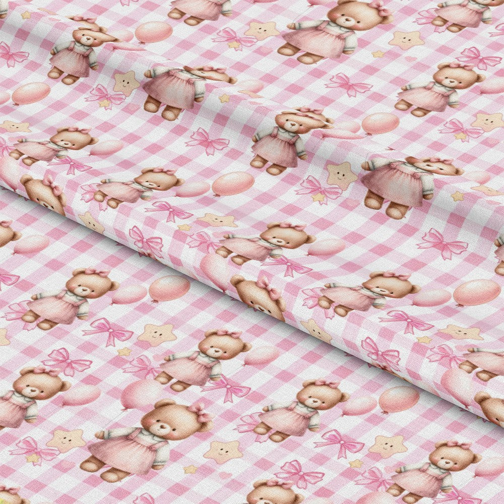 Pink Baby Teddy Bears Pattern 10 Quilting Cotton Fabric