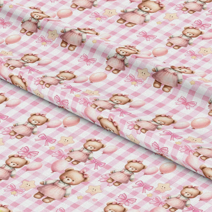 Pink Baby Teddy Bears Pattern 10 Quilting Cotton Fabric