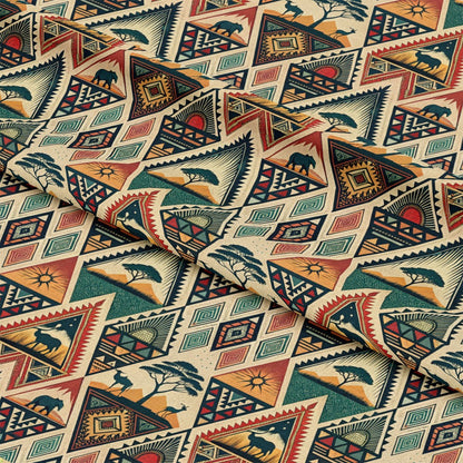 African Tribal Pattern 5 Quilting Cotton Fabric