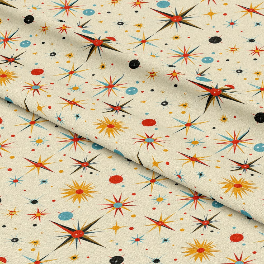 Retro Starburst Pattern 8 Quilting Cotton Fabric