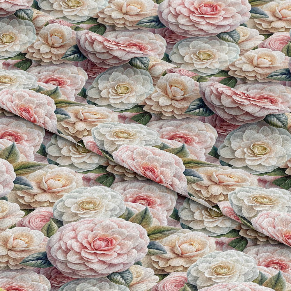 Realistic Flowers Pattern 18 Quilting Cotton Fabric