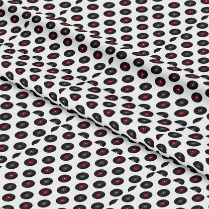 50s Black and Red Diner Pattern 7 Quilting Cotton Fabric