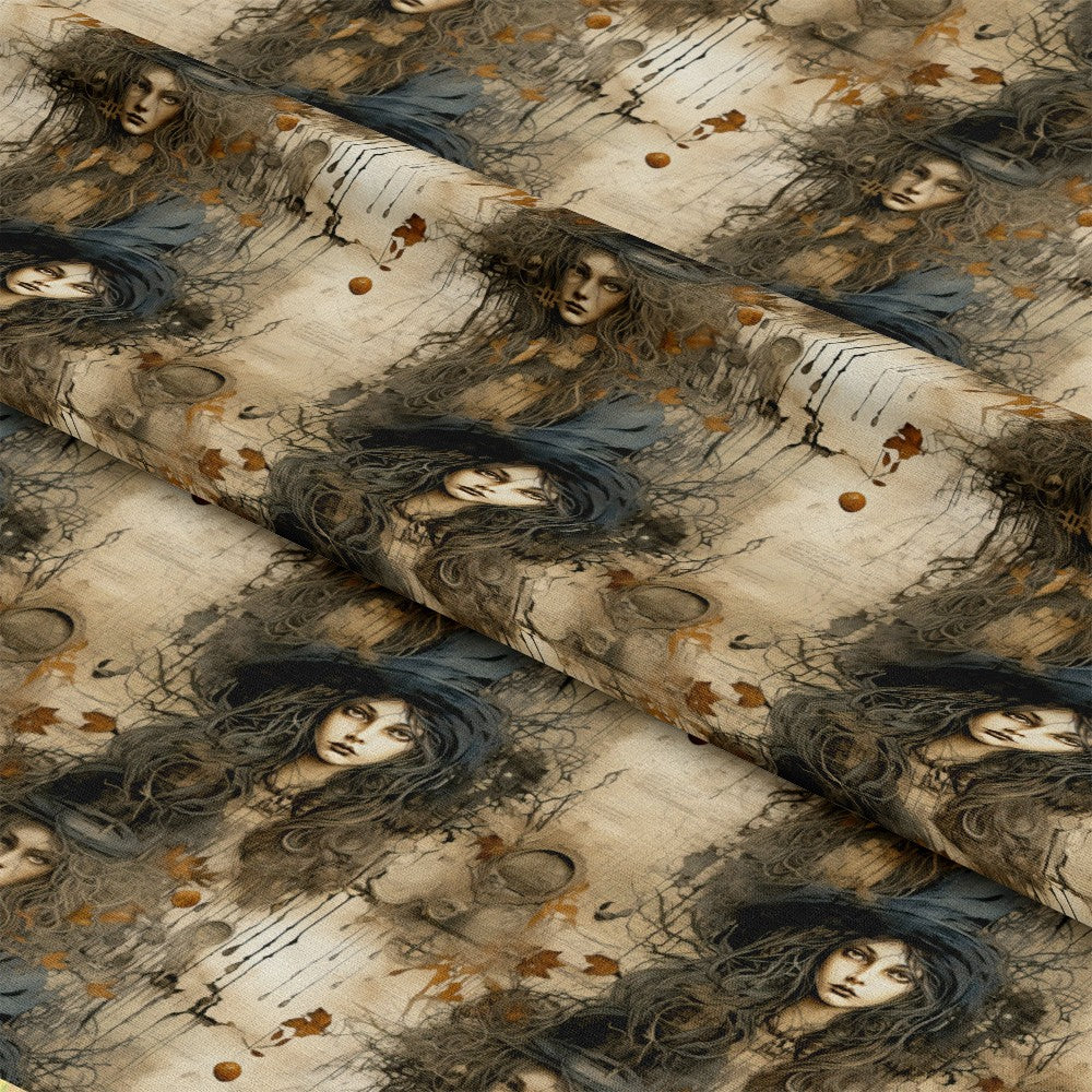 Witchy Halloween Pattern 9 Quilting Cotton Fabric