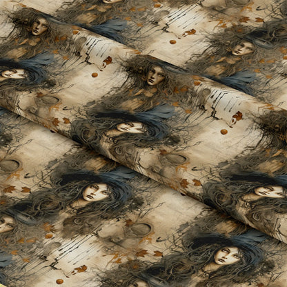 Witchy Halloween Pattern 9 Quilting Cotton Fabric