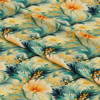 Tropical Autumn Pattern 3 Quilting Cotton Fabric