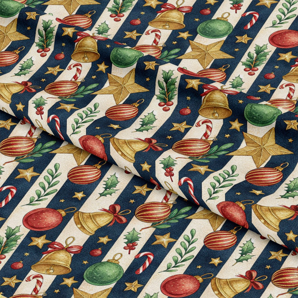 Christmas Ornaments Pattern 10 Quilting Cotton Fabric