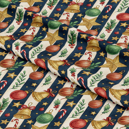 Christmas Ornaments Pattern 10 Quilting Cotton Fabric