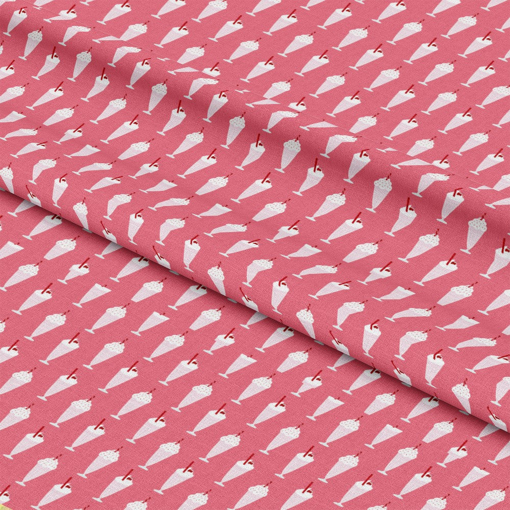 50s Black and Red Diner Pattern 12 Quilting Cotton Fabric