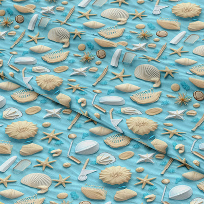 Beach Life Pattern 11 Quilting Cotton Fabric