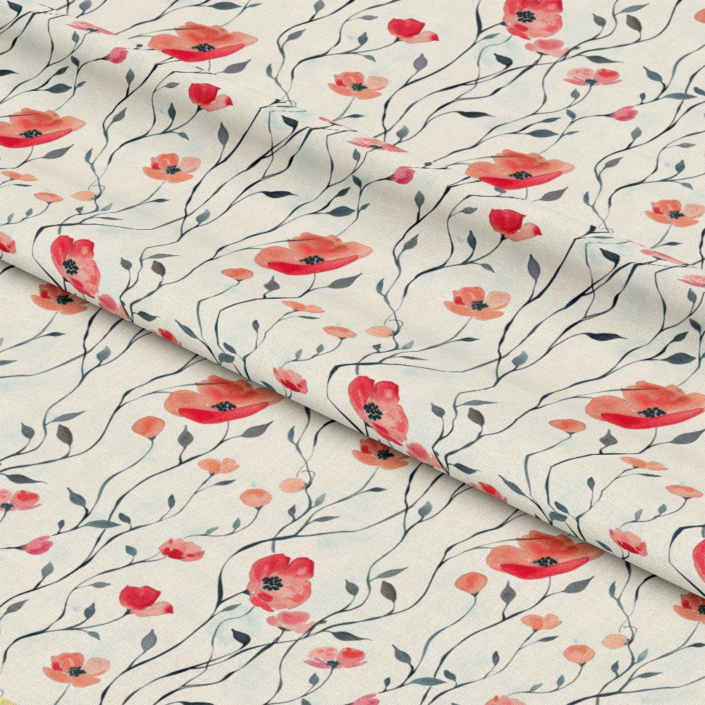 Handdrawn Meadow Wildflowers Pattern 12 Quilting Cotton Fabric