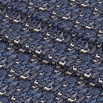 Delft Blue Winter Pattern 12 Quilting Cotton Fabric