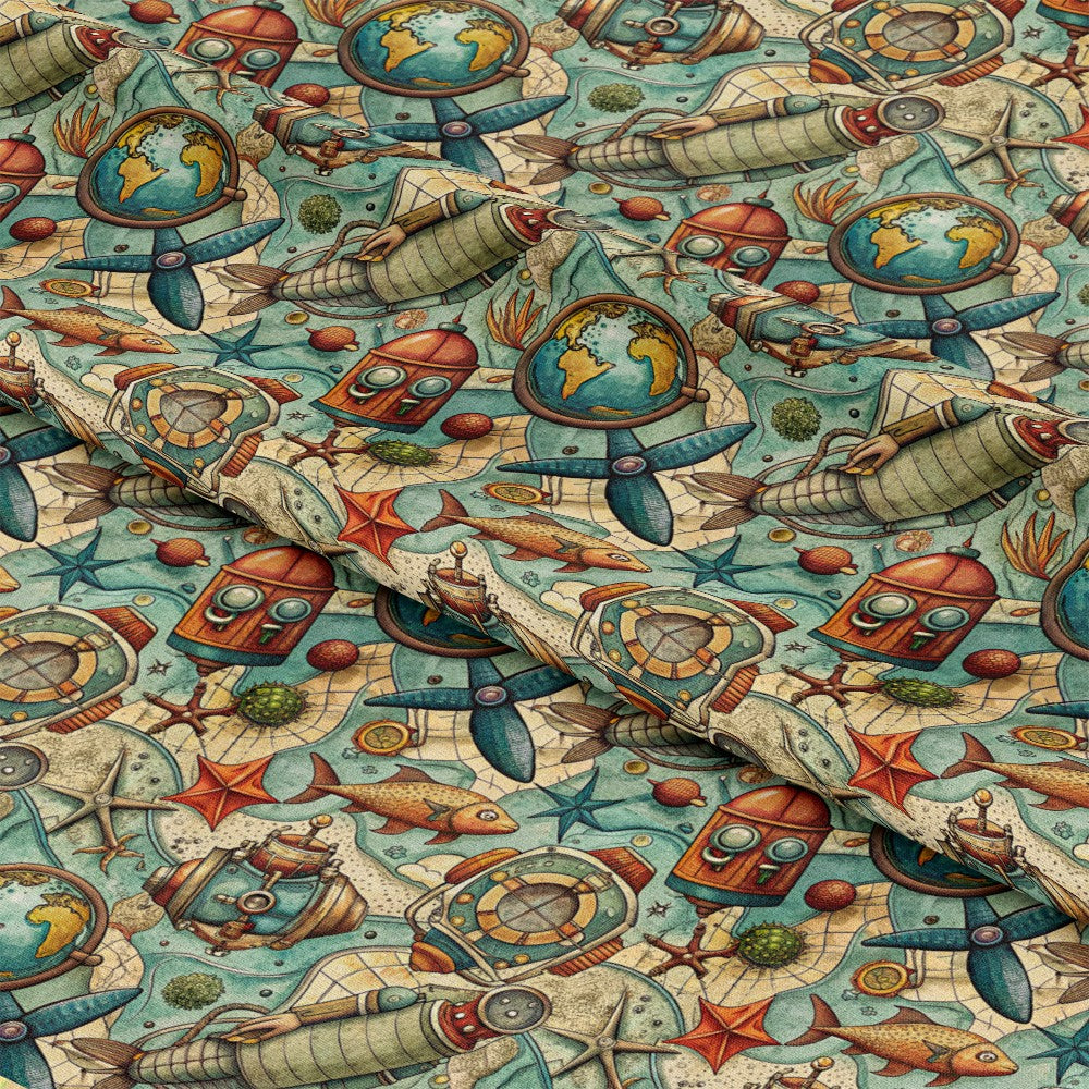 Magical Sea Pattern 14 Quilting Cotton Fabric