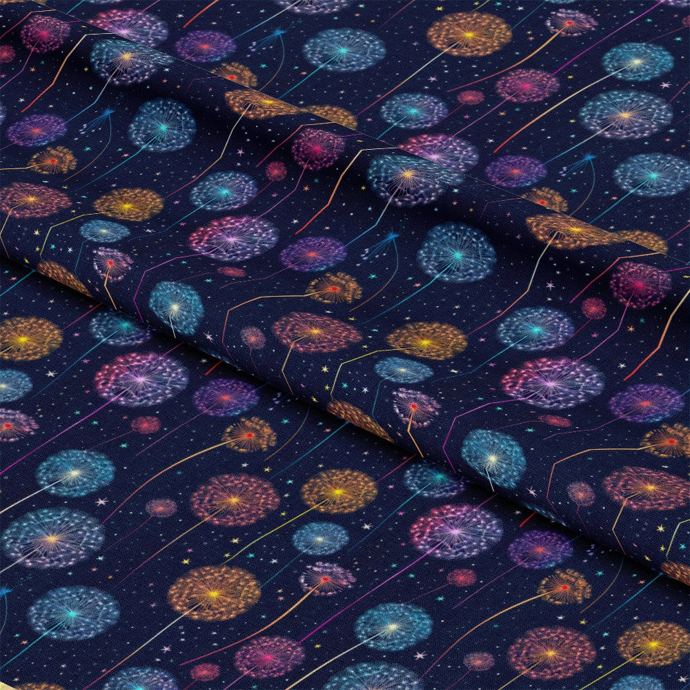 Midnight Dandelions Pattern 12 Quilting Cotton Fabric