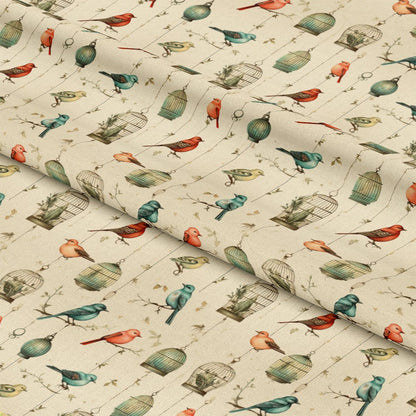 Vintage Birdcages Pattern 12 Quilting Cotton Fabric