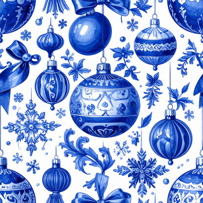Royal Blue Ornament Elegance Fat Quarter Bundle