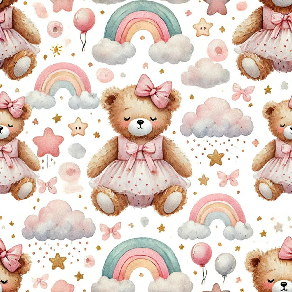 Pink Teddy Bears Fat Quarter Bundle