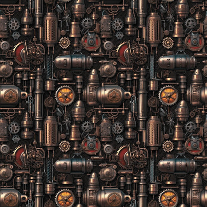 Steampunk Pipes Fat Quarter Bundle