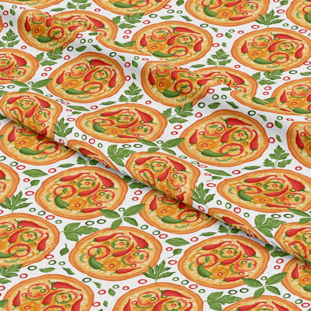 Pizza Pattern 10 Quilting Cotton Fabric