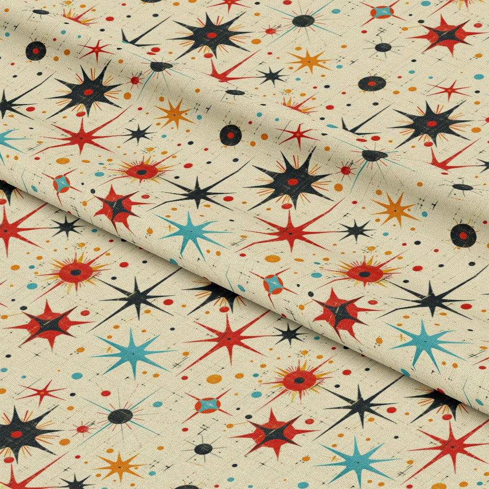 Retro Starburst Pattern 19 Quilting Cotton Fabric
