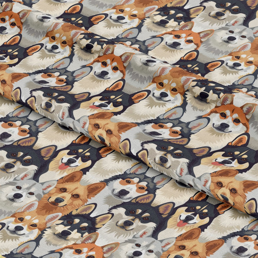 Dog Heads Pattern 4 Quilting Cotton Fabric