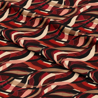 Burgundy Abstract Pattern 5 Quilting Cotton Fabric