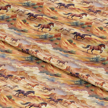 Wild Horses Pattern 20 Quilting Cotton Fabric