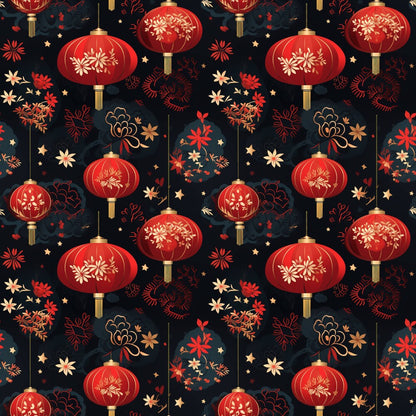 Chinese Lunar Lantern Lights Fat Quarter Bundle