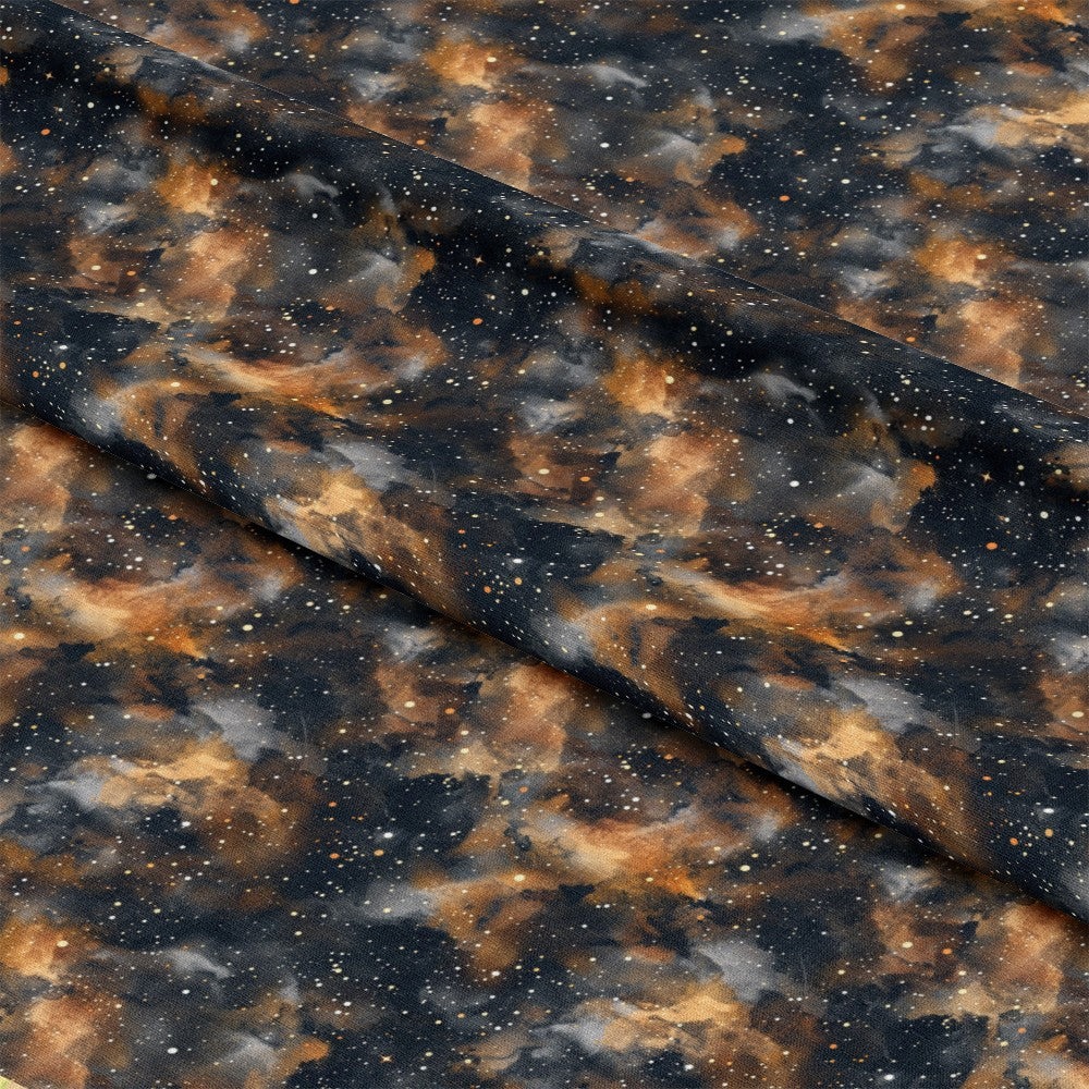 Brown Painted Galaxy Pattern 10 Quilting Cotton Fabric
