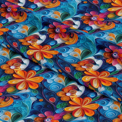 Abstract Paper Quilling Pattern 5 Quilting Cotton Fabric