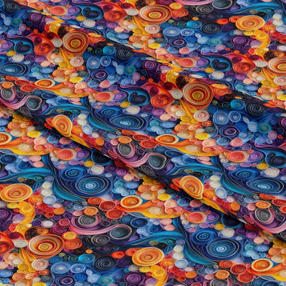 Abstract Paper Quilling Pattern 10 Quilting Cotton Fabric