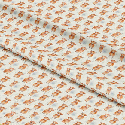 Funky Highland Cows Pattern 5 Quilting Cotton Fabric