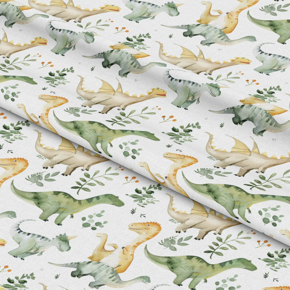 Watercolor Dinosaurs Pattern 4 Quilting Cotton Fabric