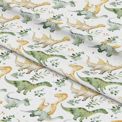 Watercolor Dinosaurs Pattern 4 Quilting Cotton Fabric