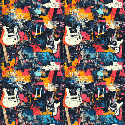 Grunge Rock Guitar Fat Quarter Bundle