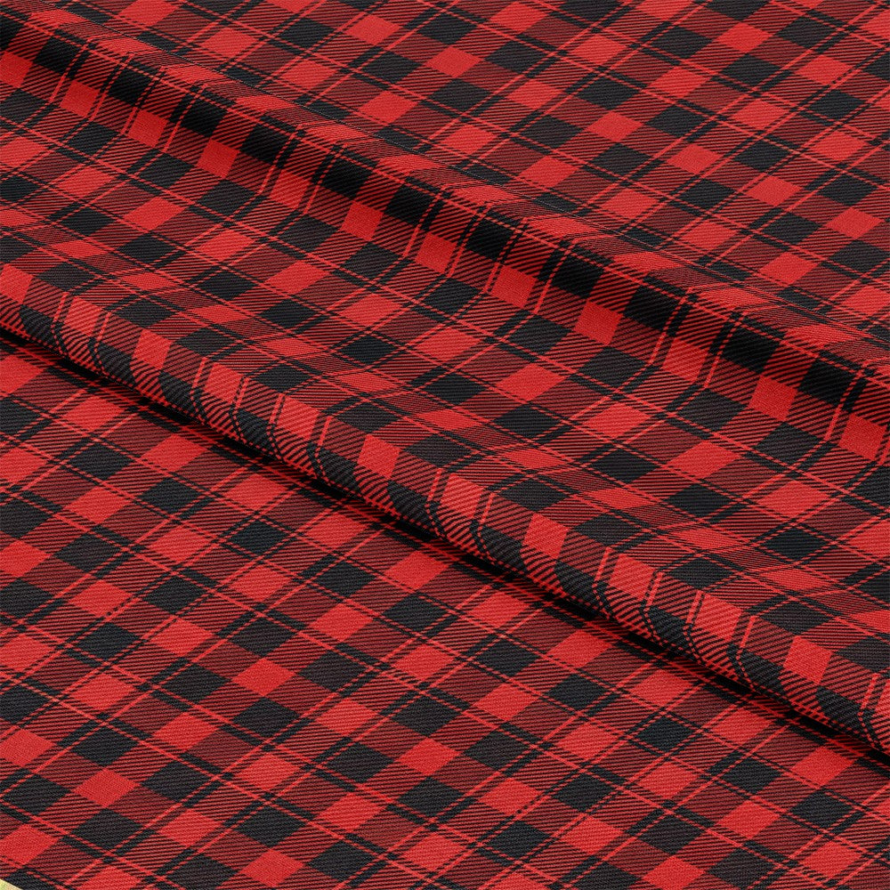 Classic Red and Black Buffalo Plaid Pattern 3 Quilting Cotton Fabric