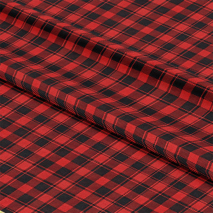 Classic Red and Black Buffalo Plaid Pattern 3 Quilting Cotton Fabric