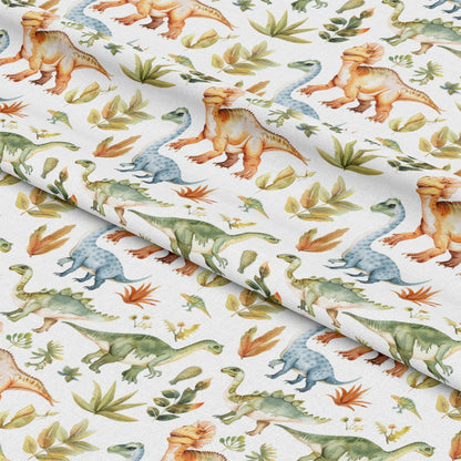 Watercolor Dinosaurs Pattern 7 Quilting Cotton Fabric